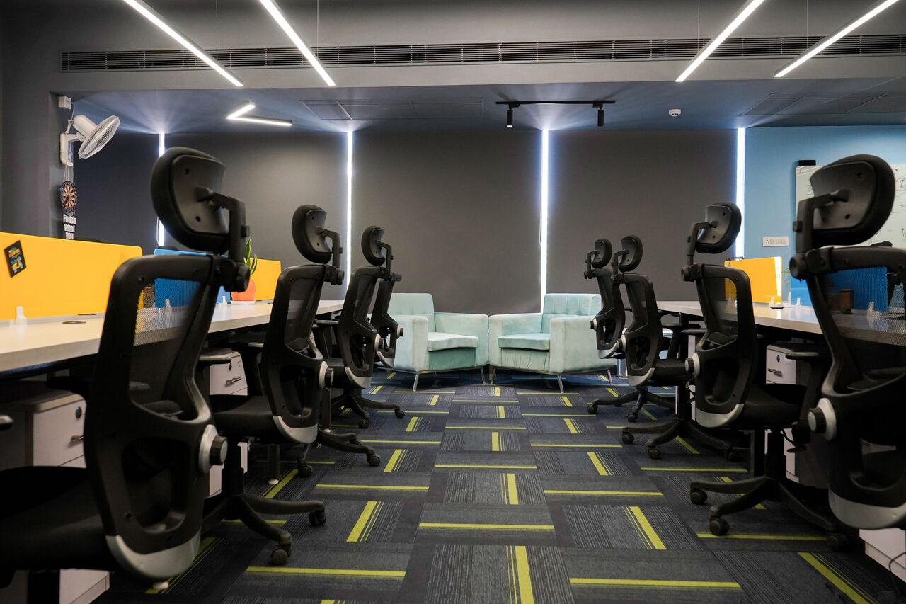 Finished modern office interior after tenant improvement